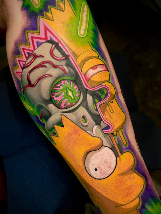 Bart Split skull tattoo – CayoKun