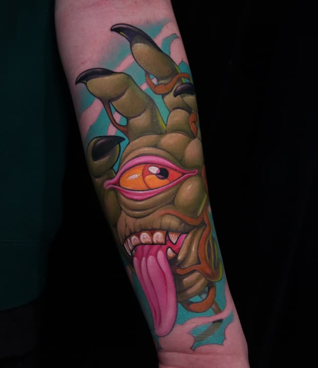 Yoda hand monster , I did it on my Brother @ceppo__ during @mondialdutatouage – CayoKun