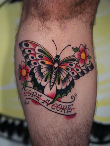 Classic Butterfly Tattoo done by @fabio_bellopede