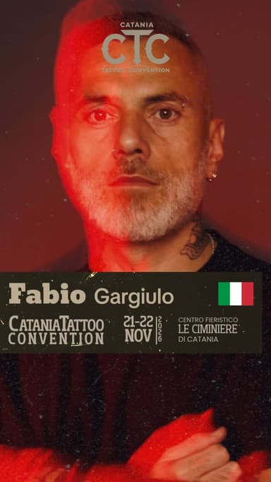 @fabio_gargiulo da Pozzuoli 🇮🇹 sarà presente alla Catania Tattoo Convention…