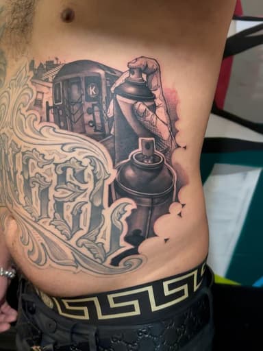Last piece done in NYC on a cool guy who came all the way from Miami and sat…